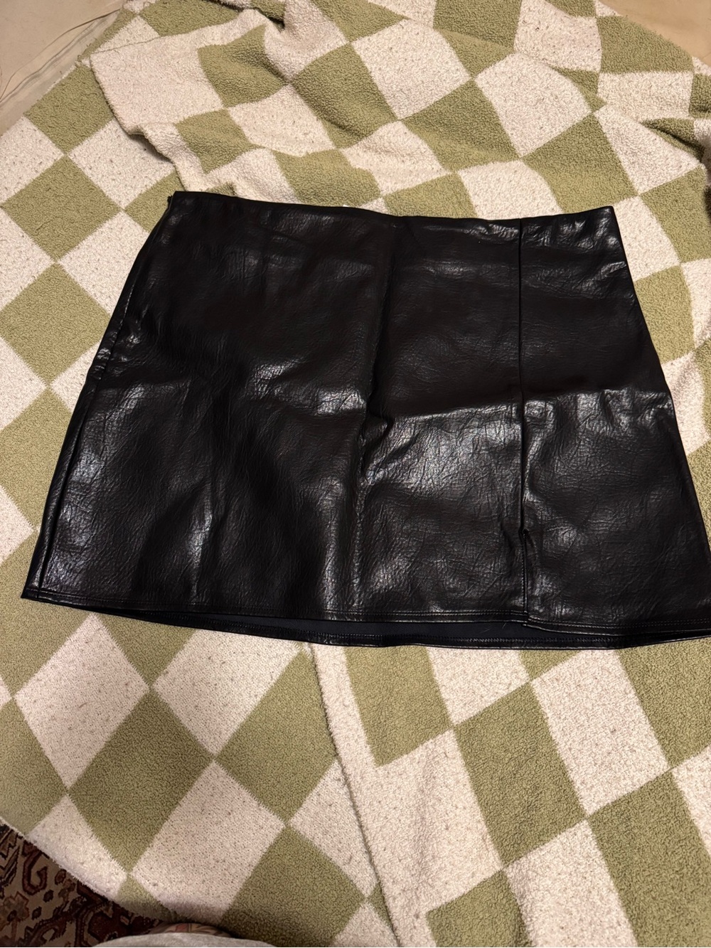 Old Navy Black Faux Leather Mini Skirt